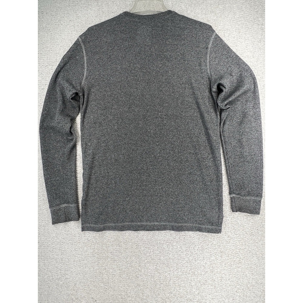 Ecko Unltd Shirt Mens L Waffle Knit Rhino Logo Gray Long Sleeve Thermal Y2K EUC - Picture 5 of 13